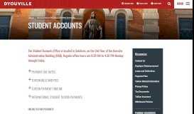 
							         Student Accounts | D'Youville - D'Youville College								  
							    