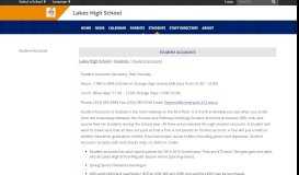 
							         Student Accounts - Lakes High School								  
							    