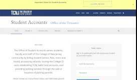 
							         Student Accounts - TCNJ								  
							    
