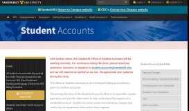 
							         Student Accounts | Vanderbilt University								  
							    