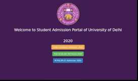 
							         Student Admission Portal of University of Delhi								  
							    