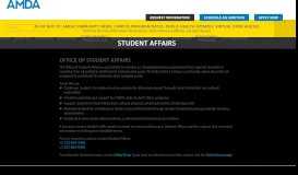 
							         Student Affairs - AMDA								  
							    