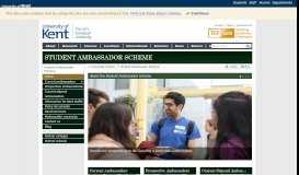 
							         Student Ambassador Scheme - University of Kent								  
							    