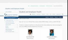
							         Student and Employee Health - University of Mississippi Medical Center								  
							    