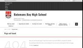 
							         Student and parent portal - Batemans Bay High School								  
							    
