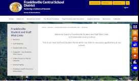 
							         Student and Staff Web Links - Franklinville Central School District								  
							    