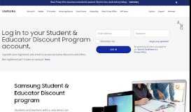 
							         Student and Teacher Discount Program Log in | Samsung US								  
							    