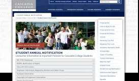 
							         Student Annual Notification - Cascadia College								  
							    