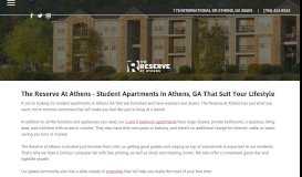 
							         Student Apartments in Athens, GA - The Reserve at Athens								  
							    