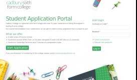 
							         Student Application Portal | Cadbury College - Application Form								  
							    