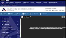 
							         Student Apps Page - Allen ISD								  
							    
