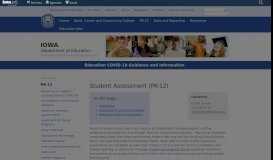 
							         Student Assessment (PK-12) | Iowa Department of Education								  
							    