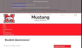 
							         Student Assistance - Mustang High School								  
							    