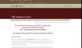 
							         Student Association for Campus Activities (SACA) - LBJ Student Center								  
							    