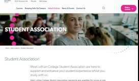 
							         Student Association | West Lothian College								  
							    