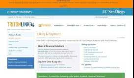 
							         Student Billing and Payment - TritonLink								  
							    
