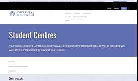 
							         Student Centres | Student Services | University of Greenwich								  
							    