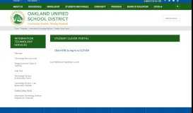 
							         Student Clever Portal - Oakland Unified School District								  
							    