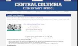 
							         Student Community Portal - Central Columbia Elementary School								  
							    