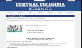 
							         Student Community Portal - Central Columbia Middle School								  
							    