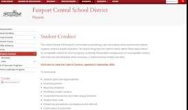 
							         Student Conduct - Fairport Central School District								  
							    
