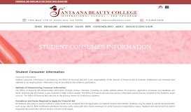 
							         Student Consumer Information - Santa Ana Beauty College								  
							    