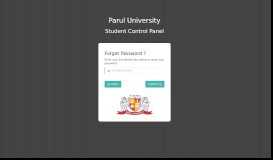 
							         Student Control Panel - Parul University								  
							    