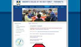 
							         Student CornerMaronite College of the Holy Family								  
							    