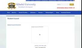 
							         Student Council - Kibabii University								  
							    