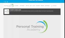 
							         Student Course Login - Personal Training Academy								  
							    