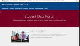 
							         Student Data Portal - Wharton CAI								  
							    