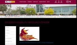 
							         Student disAbility Resource Center								  
							    