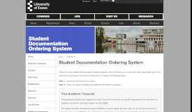 
							         Student Documentation Ordering System ... - University of Essex								  
							    