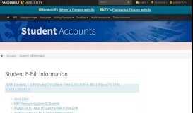
							         Student E-Bill Information | Accounts | Student Accounts | Vanderbilt ...								  
							    