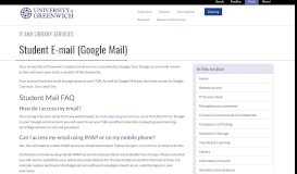 
							         Student E-mail (Google Mail) - University of Greenwich								  
							    