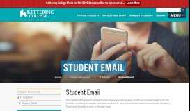 
							         Student E-mail - Kettering College								  
							    