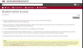 
							         Student email access - Indiana Wesleyan University Support ...								  
							    