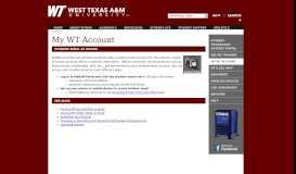 
							         Student Email at WTAMU - Student Technology Support Portal - West ...								  
							    