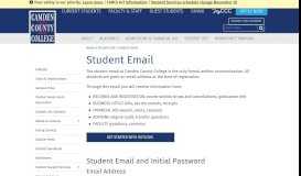 
							         Student Email - Camden County College								  
							    