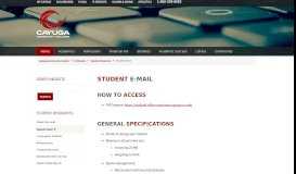 
							         Student Email - Cayuga Community College								  
							    