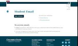 
							         Student Email | Columbus State Community College								  
							    