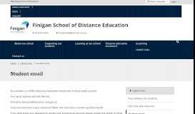 
							         Student email - Finigan School of Distance Education								  
							    
