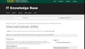
							         Student Email Hub | Information Technology Services | NDSU								  
							    
