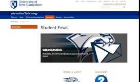 
							         Student Email | Information Technology - University of New Hampshire								  
							    