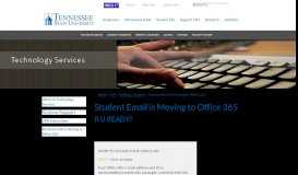 
							         Student Email is Moving to Office 365								  
							    