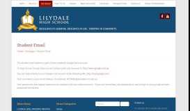 
							         Student Email | Lilydale High School								  
							    