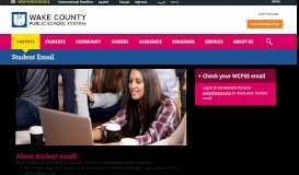 
							         Student Email / Overview - Wake County Public Schools								  
							    