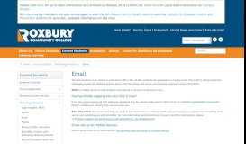
							         Student Email | Roxbury Community College								  
							    
