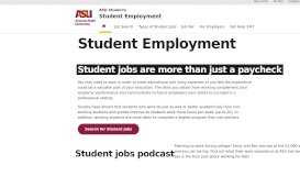 
							         Student Employment | ASU Students | ASU - Arizona State University								  
							    
