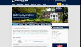 
							         Student Employment Center | Georgia Southern University								  
							    
